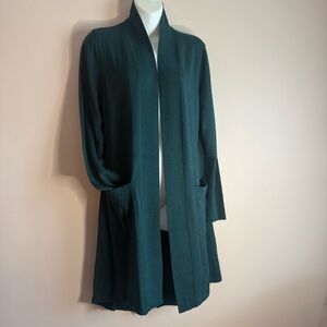 IZAACMIZRAHILIVE! Dark Green Cardigan With Pockets NWT